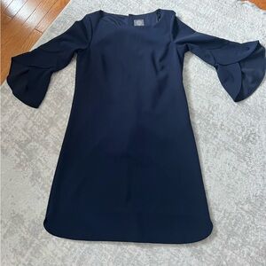 Knee length classy navy dress